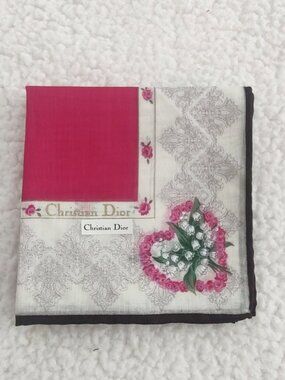 NEW Dior floral neckerchief small scarf Japan exclusive NWT